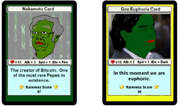 tokens coleccionables Rare Pepes bitcoin