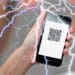 Factura QR con relámpagos que representan Lightning.