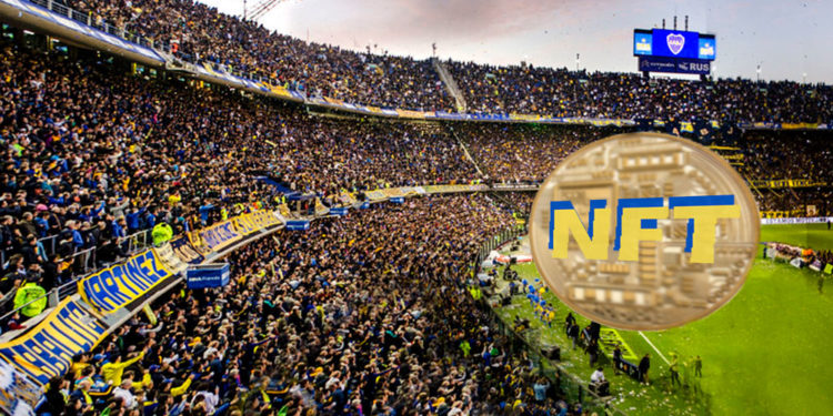 Estadio de Boca Juniors con moneda NFT.