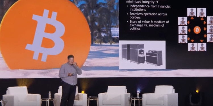 Captura de pantalla de la conferencia de Nick Szabo.