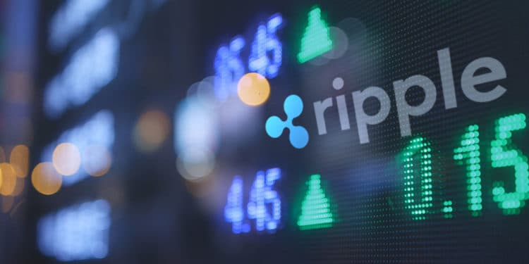 Pantalla de bolsa con logo de ripple.