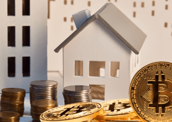 Concepto de casa y btc.