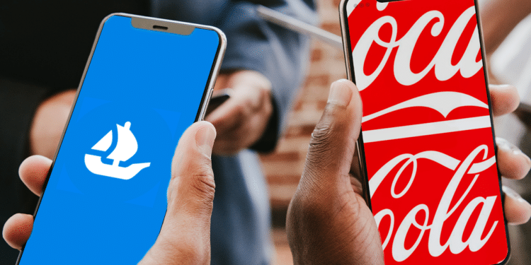 Cocacola y Open Sea.