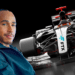 Hamilton, auto de F1 y logo de FTX.