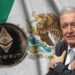 AMLO, BTC y ETH con bandera de México.