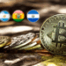 BTC, co n banderas de Venezuela, Bolivia, Argentina, El Savador.