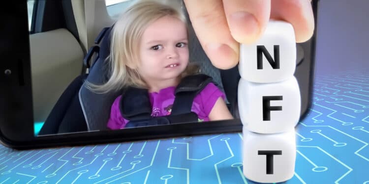 Chloe meme, con letras de NFT.