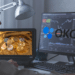 OKCOIN y criptomonedas en pantalla.