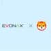 Logo del exchange Evonax y del token Shiba Inu
