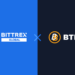 Pancarta promocional con logos de BITTREX y del token BTBS