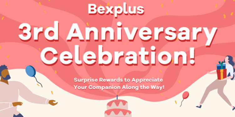 Pancarta de celebración tercer aniversario de Bexplus
