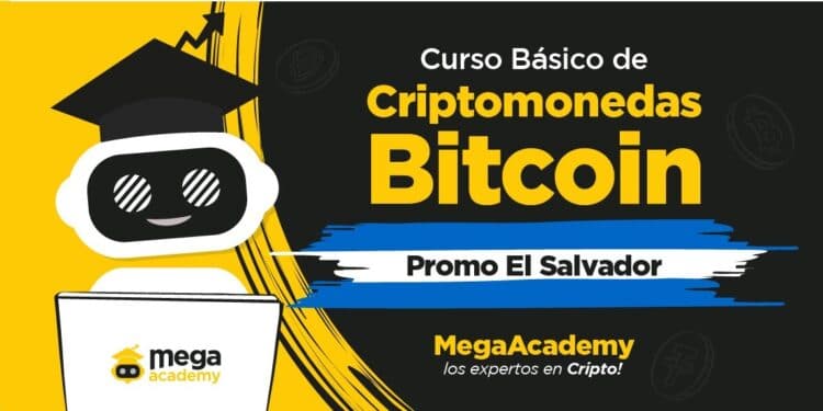 Robot con toga leyendo un papel y logo de MegaAcademy al lado