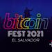Pancarta publicitaria del Bitcoin Fest 2021