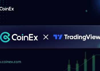Logos de CoinEx y TradingView