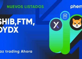 Pancarta promocional de nuevos tokens listados en Phemex