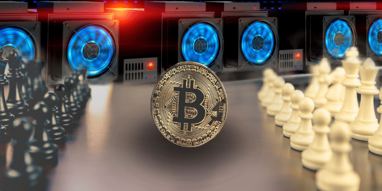 La minería de Bitcoin es un sector altamente competitivo. 
Composición por CriptoNoticias. Fuente: santoelia / adobe.stock.