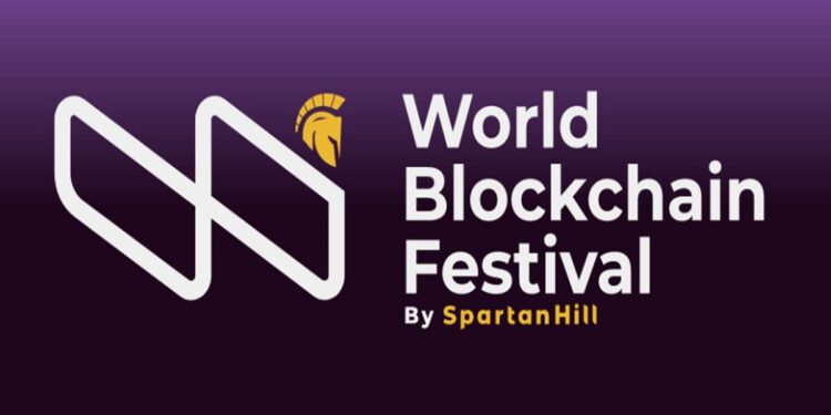 Pancarta promocional del evento World Blockchain Festival