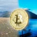 Lago Atitlán contaminado de un lado y sano del otro lado con Bitcoin.