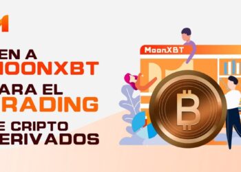 dibujo animado de un hombre rodando una moneda de bitcoin