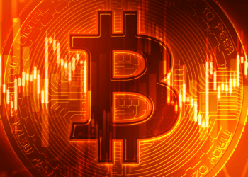 Precio de Bitcoin en rojo.