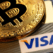 Bitcoin y tarjeta Visa.