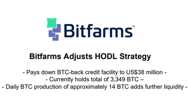 Bitfarms estrategia de hold.