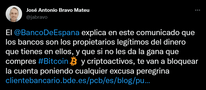 criticas a las regulaciones bancarias a las criptomonedas en España