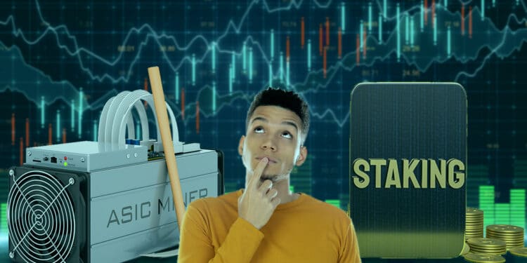 Persona piensa entre minero y staking.