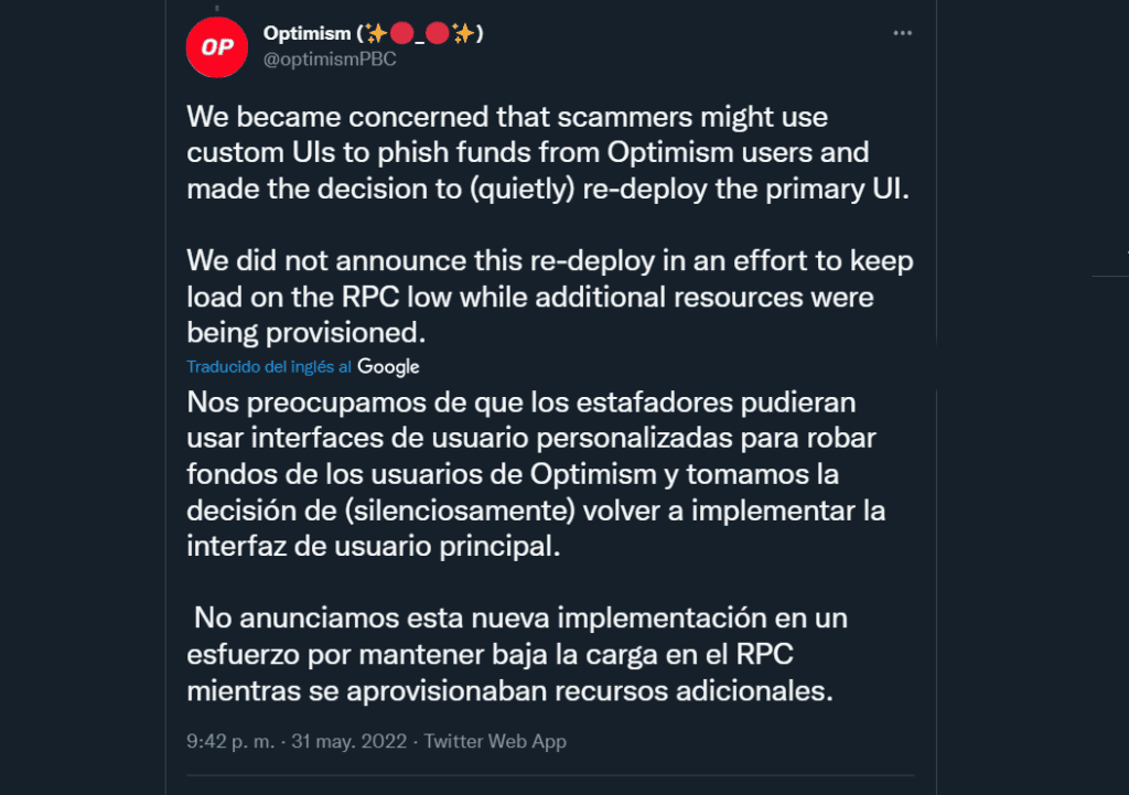 anuncio del airdrop de optimism