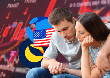 La caída de UST y LUNA provoca terribles pérdidas de dinero a los traders. Composición por CriptoNoticias. Fuente: Maximusdn ; Antonioguillem / stock.adobe.com / coinmarketcap.com.