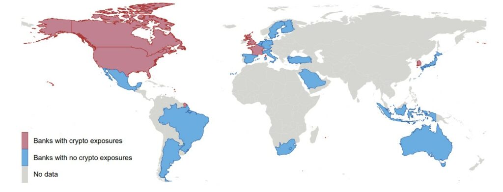 Mapa de regulación de criptomonedas en la banca.
