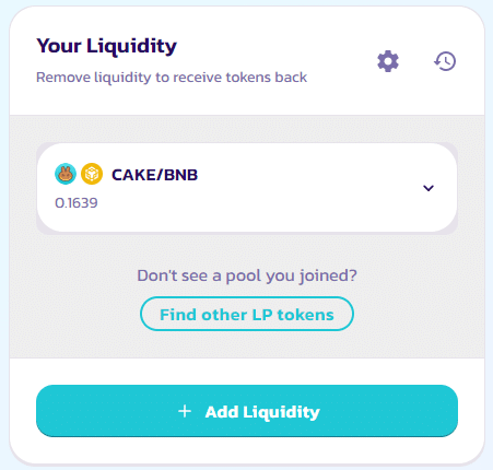 pancake swap emite in token sintético como certificación del depósito