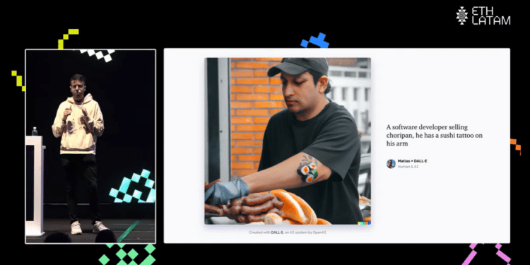 Matías Niesenson en el evento ETH Latam.