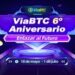 Pancarta promocional del sexto aniversario de ViaBTC.