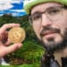 Eugenio, el ciclista que paga con bitcoin, en paisaje de Costa Rica