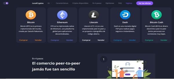 criptomonedas disponibles en localcryptos