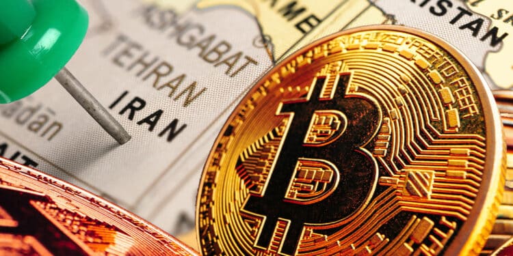 Mapa de Irán y Bitcoin