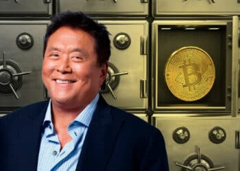 Robert Kiyosaki con cajas fuerte con bitcoin