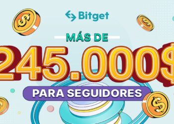 La cifra 245.000$ en grande con monedas de dolar cayendo.