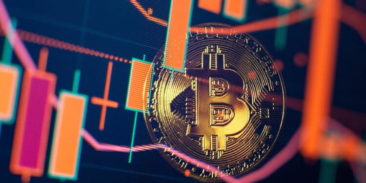 Bitcoin con gráficas rojizas