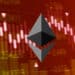 Ethereum junto a gráfico rojo.