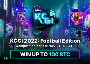 Pancarta promocional de la competencia de trading KCGI Otoño 2022 de Bitget