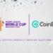 Logo de CoinEx y de la Copa Mundial de Rugby