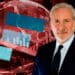 Peter Schiff con fondo rojo y logo de FTX