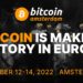Pancarta promocional de la Conferencia Bitcoin Amsterdam 2022.