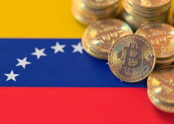 Bandera de venezuela y bitcoins