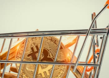 Bitcoin en carrito de supermercado