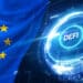 DEFI y bandera de Europa