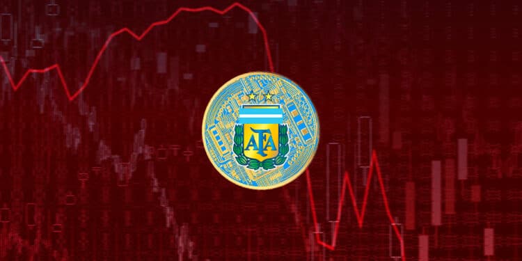 Token de AFA en fondo rojo