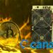 nuevo minero ASIC de Canaan junto a moneda de bitcoin